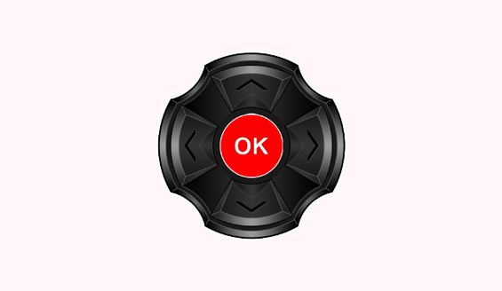 スロット機の「OK」ボタンを押してメインメニューを表示します。